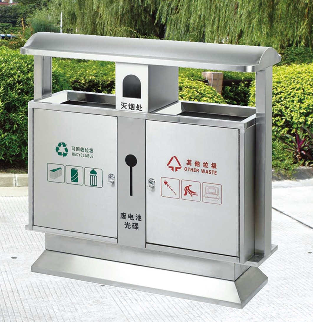 濟(jì)南不銹鋼垃圾桶，東營不銹鋼分類果皮箱